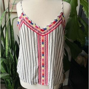 Boho Native Inspired Striped Tank Top